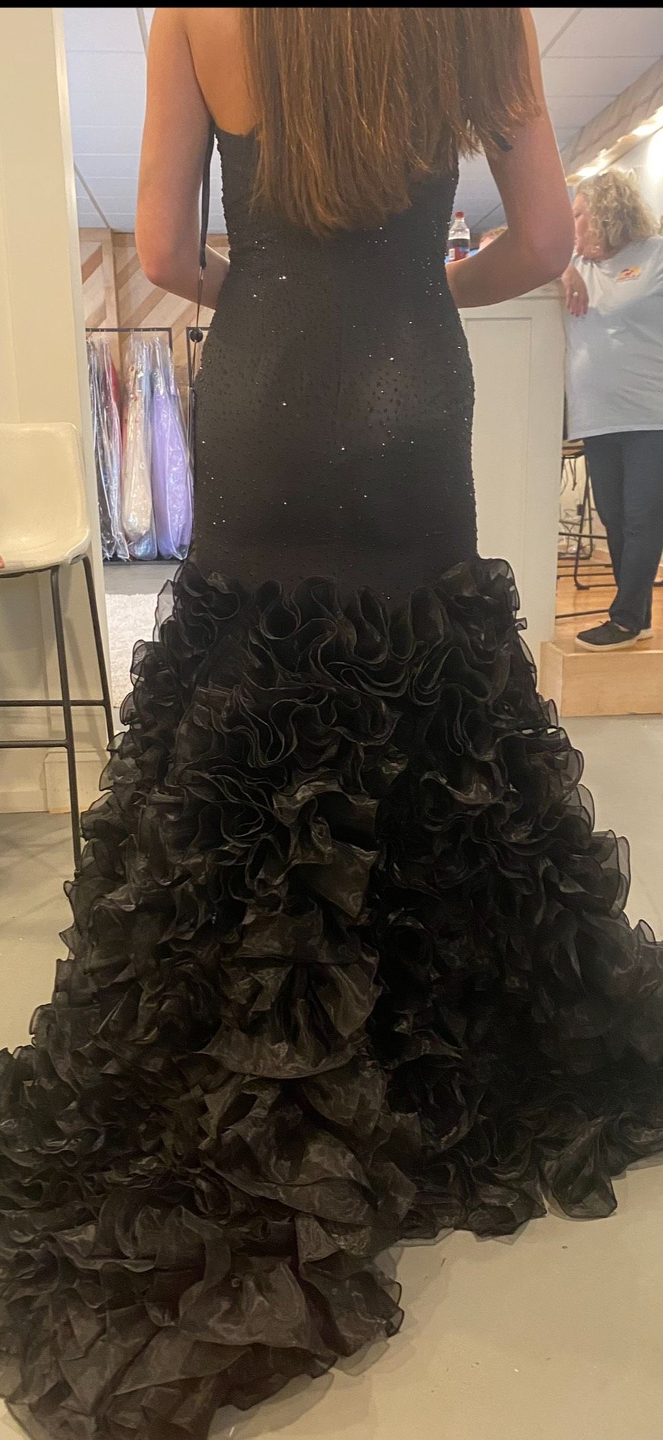 Sherri Hill Size 6 Prom Black Mermaid Dress on Queenly