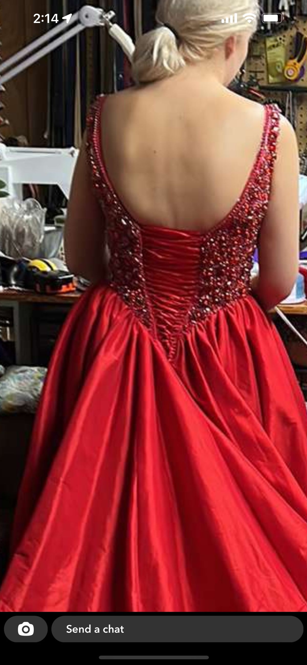 Mac Duggal Size 6 Pageant Red Dress With Train on Queenly