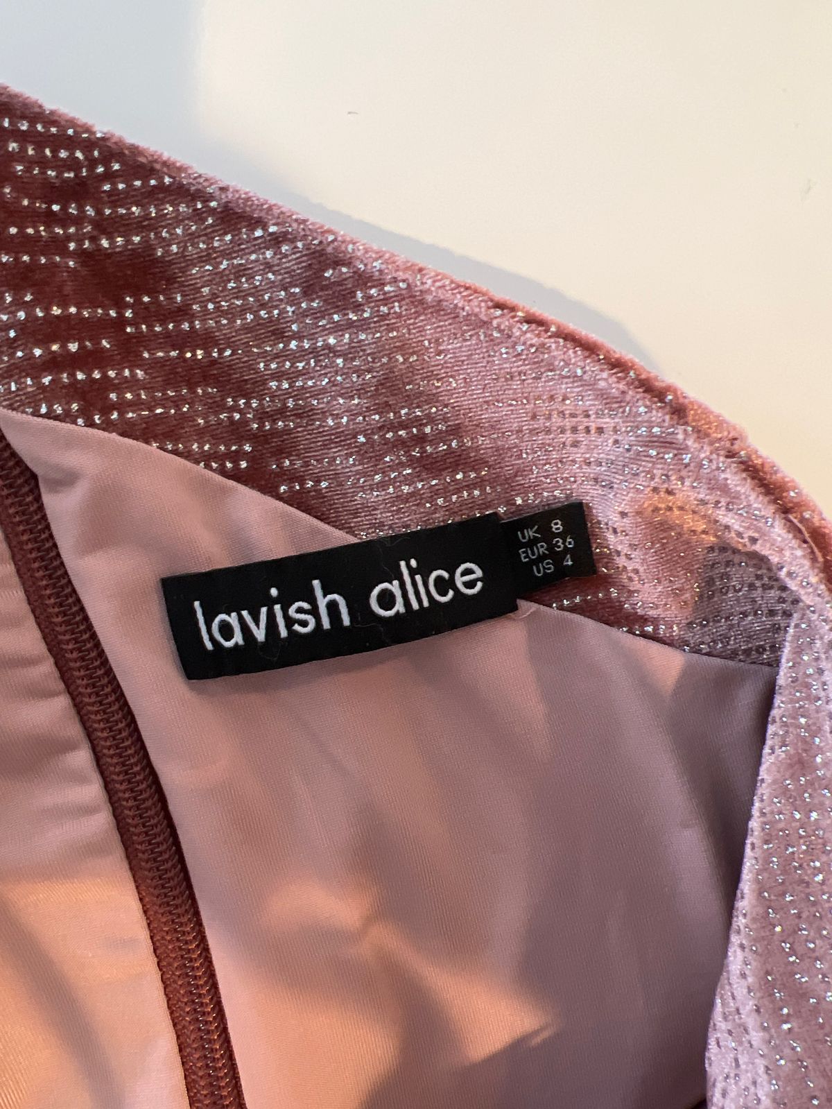 Lavish Alice Size 4 Homecoming One Shoulder Velvet Rose Gold A-line Dress on Queenly