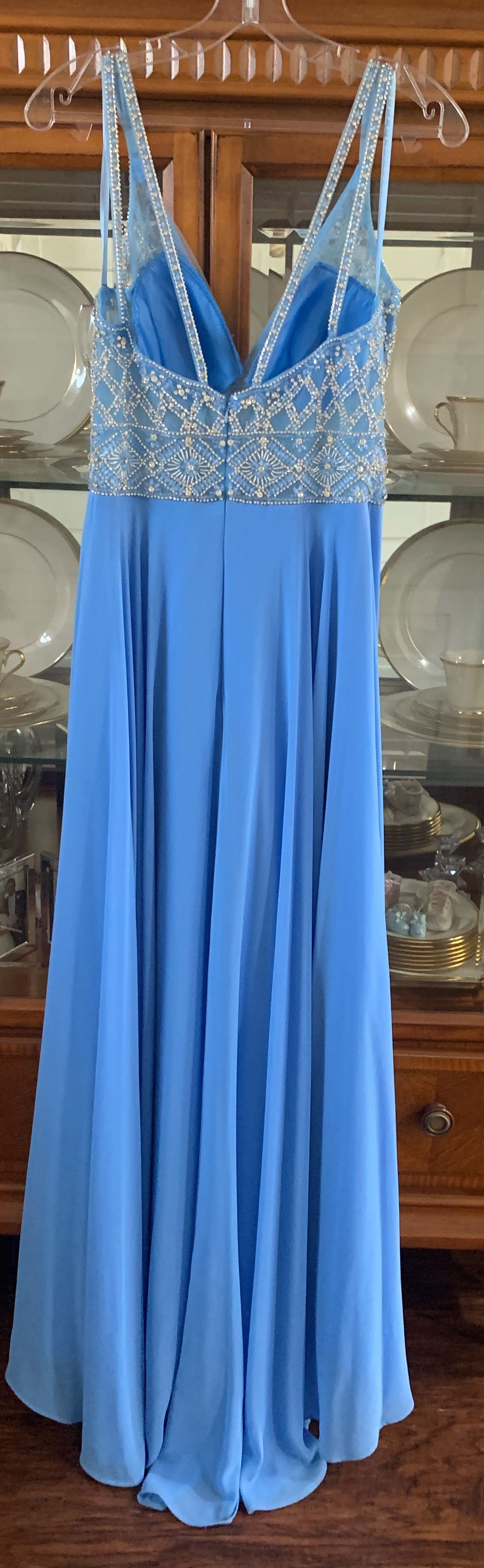 Abby Paris Size M Prom Blue Floor Length Maxi on Queenly