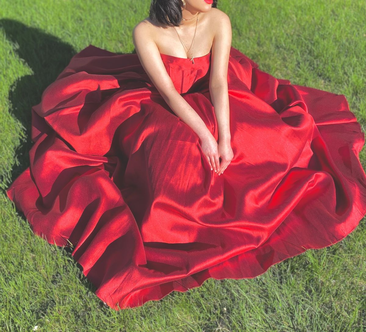 Madison James Size 2 Prom Red Ball Gown on Queenly