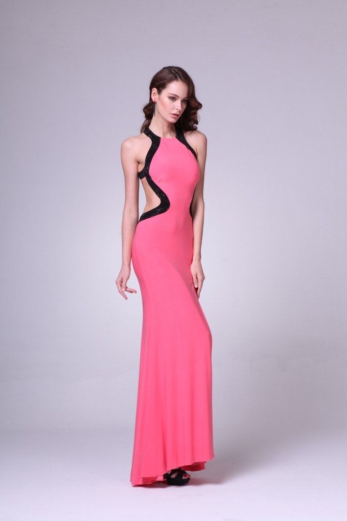 Cinderella Divine Size 10 Prom Coral Side Slit Dress on Queenly