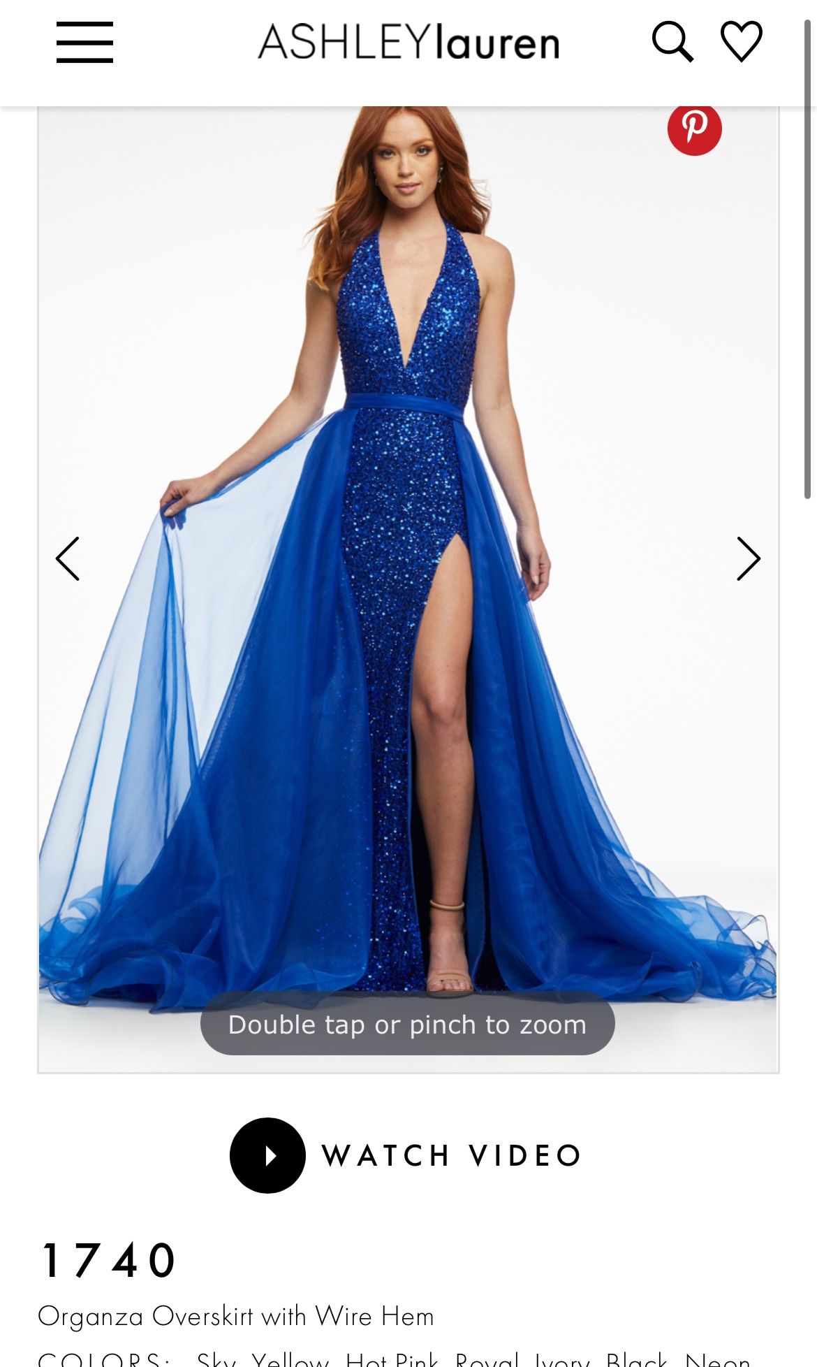 Ashley Lauren Size 6 Prom Blue Dress With Train on Queenly