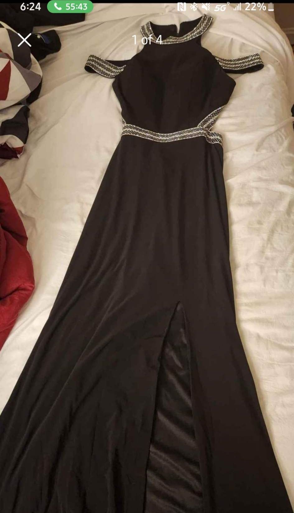 Size 2 Black Side Slit Dress on Queenly