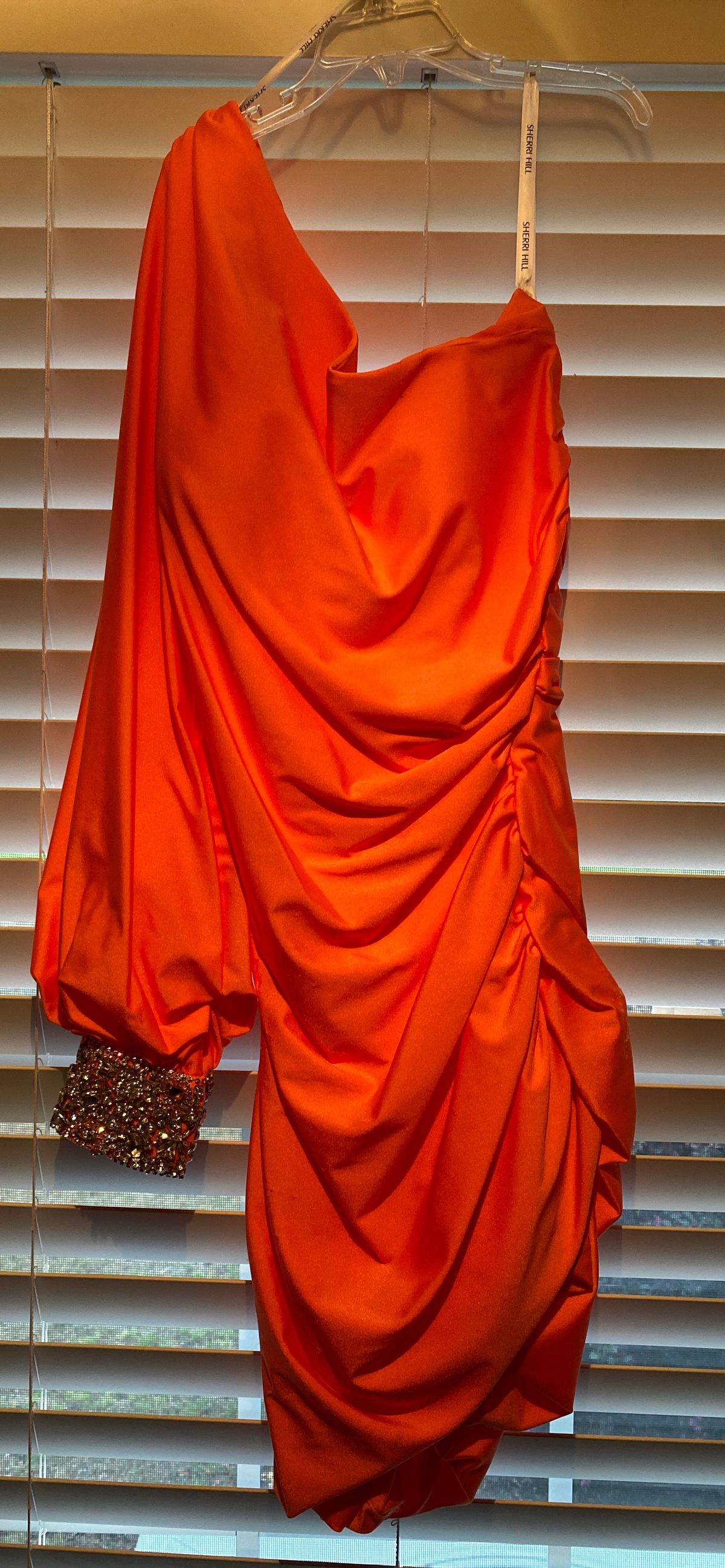 Sherri Hill Size 4 Prom Orange Cocktail Dress on Queenly