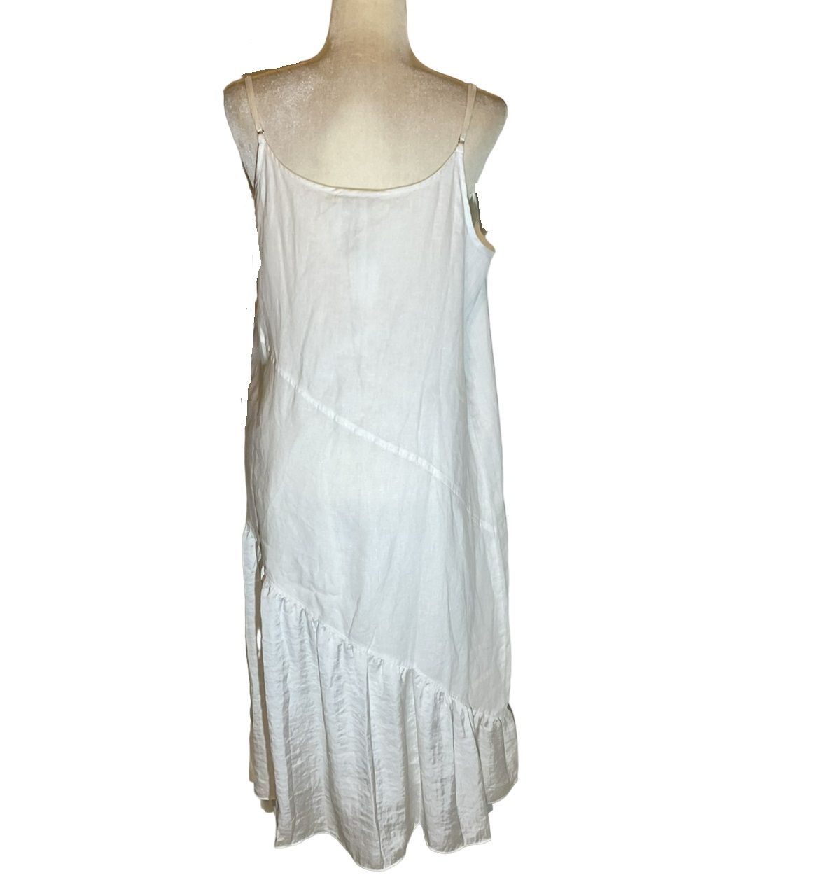 DKNY Pure Size 14 White Floor Length Maxi on Queenly