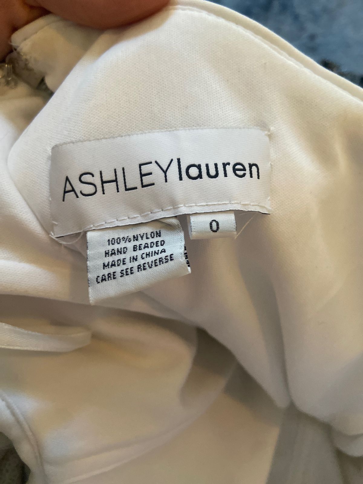 Ashley Lauren Size 0 Prom White Cocktail Dress on Queenly