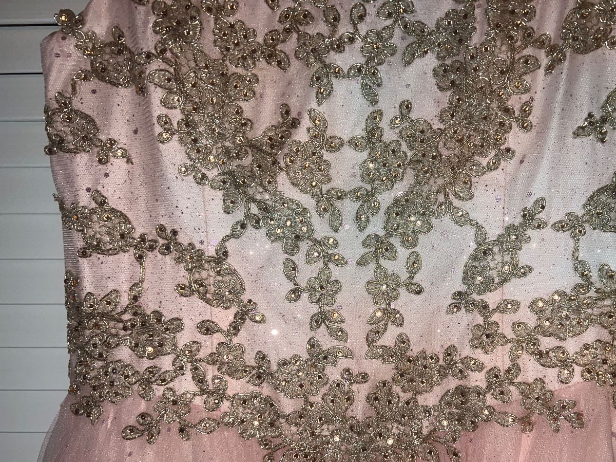 Tiffany Designs Girls Size 10 Prom Nude Ball Gown on Queenly