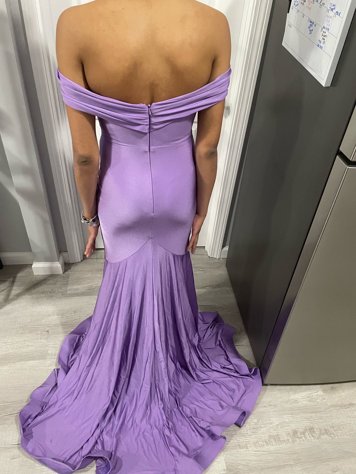 Jovani Size 00 Bridesmaid Strapless Light Purple Mermaid Dress on Queenly