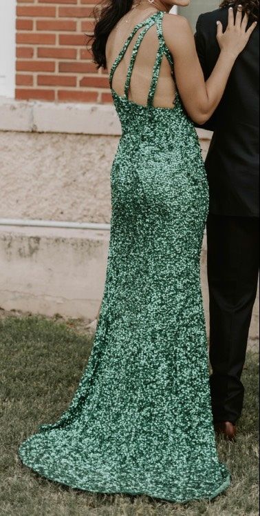 Sherri Hill Size 4 Prom Green Floor Length Maxi on Queenly