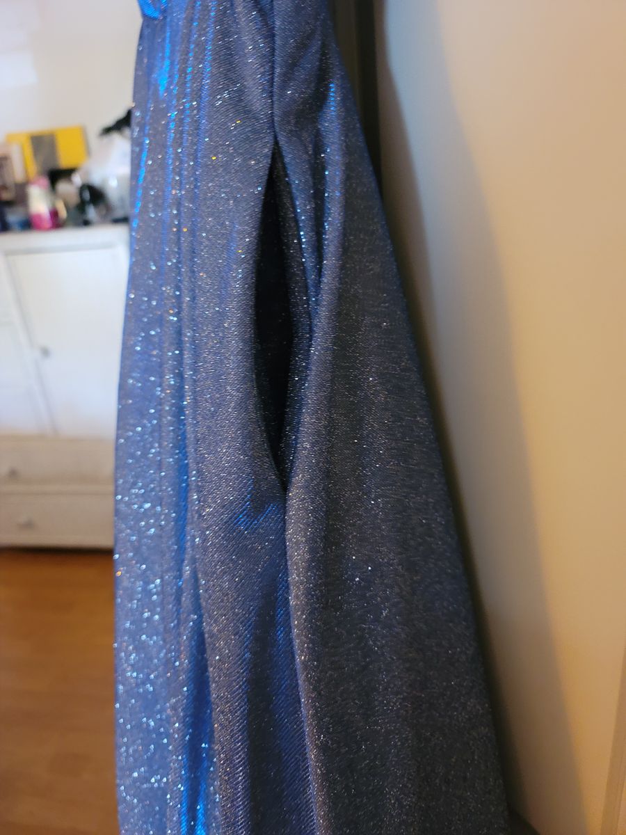 B. Smart Size 4 Prom Sequined Blue Ball Gown on Queenly