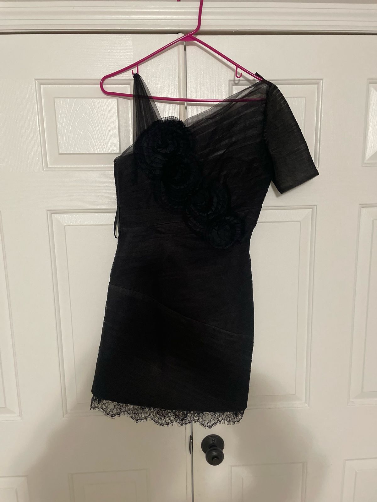 BCBG Size 4 Homecoming Black Cocktail Dress on Queenly
