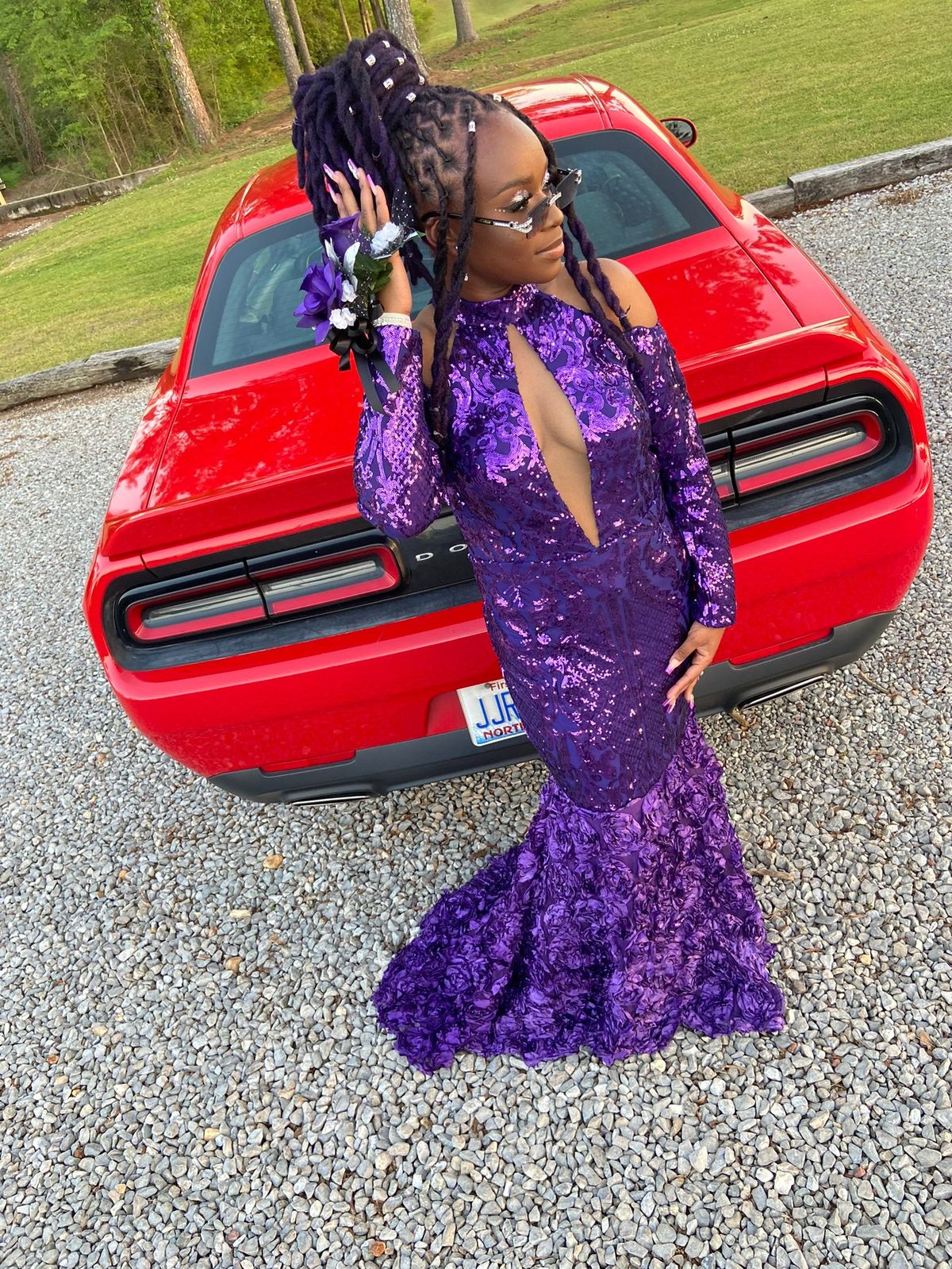 Size 6 Prom Purple Dress With Train on Queenly