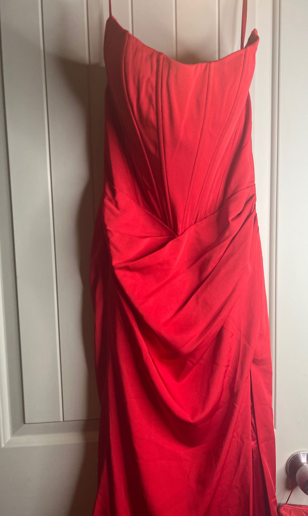 Jovani Size 2 Prom Red Floor Length Maxi on Queenly