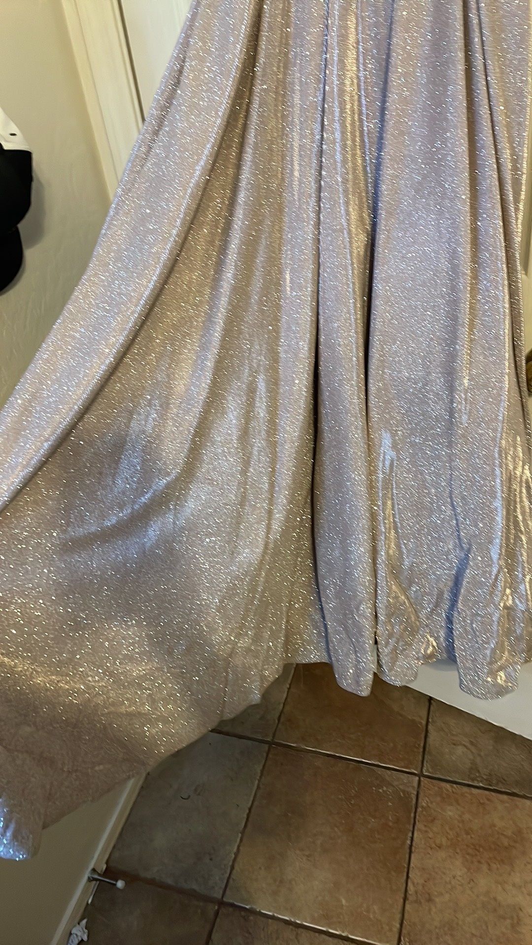 Camille La Vie Size 4 Prom Silver Ball Gown on Queenly