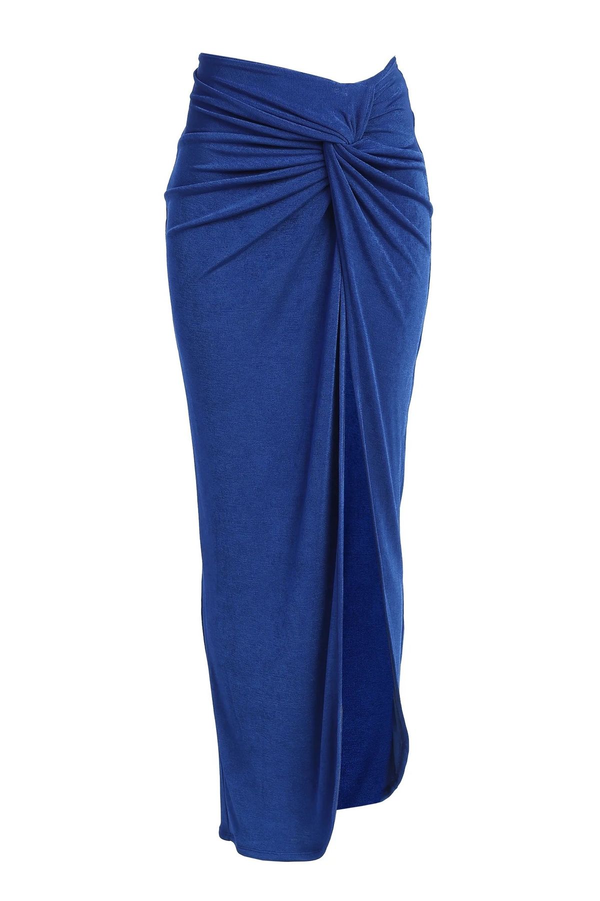 Size S Prom Royal Blue Side Slit Dress on Queenly