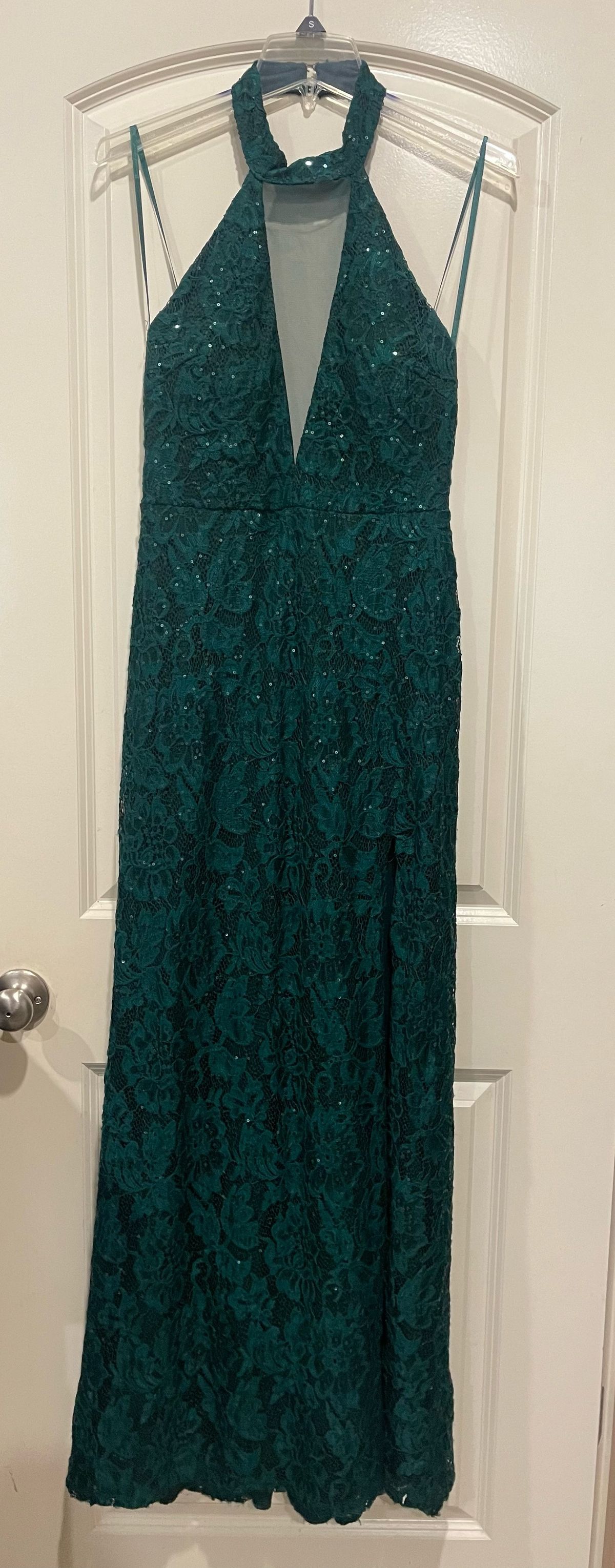 Size M Prom Green Floor Length Maxi on Queenly