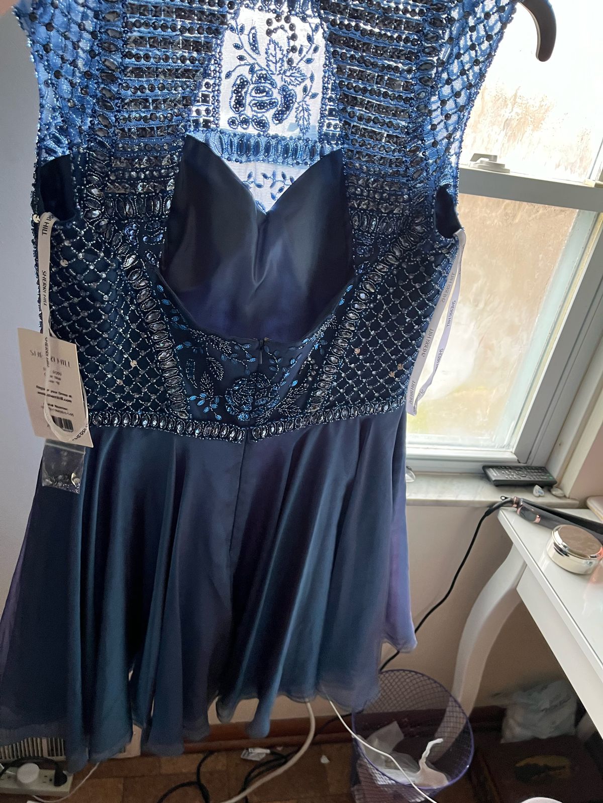 Sherri Hill Plus Size 18 Homecoming Sequined Royal Blue Cocktail Dress on Queenly