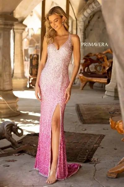 Style JOAHNA_HOTPINK4_2CFC1 Primavera Size 4 Prom Pink Floor Length Maxi on Queenly