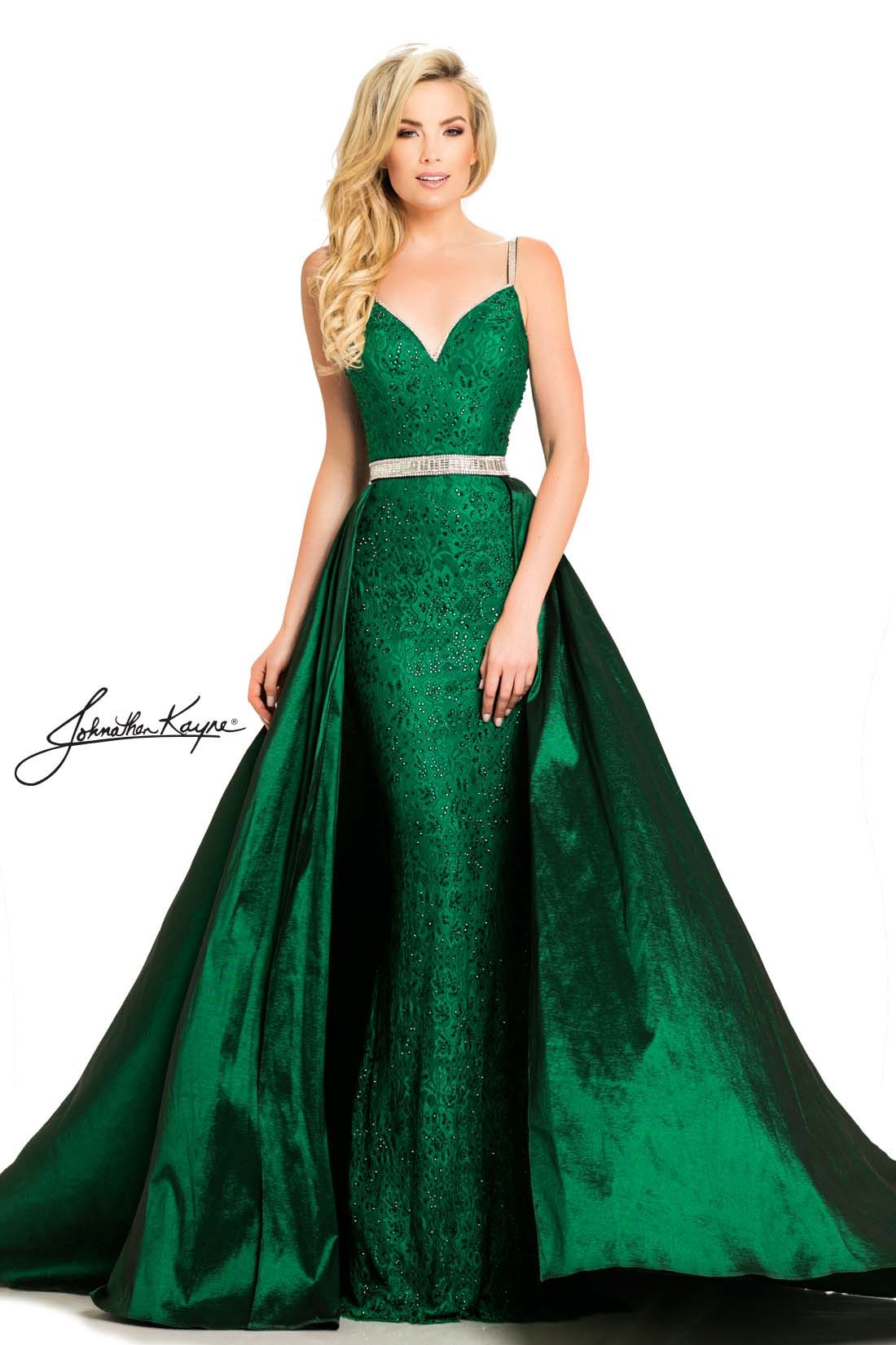 Style OLIVIA_EMERALDGREEN00_20B17 Johnathan Kayne Size 0 Prom Lace Green Floor Length Maxi on Queenly