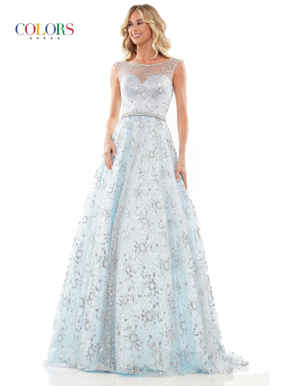 Style LULU_LIGHTBLUE10_38797 Colors Size 10 Prom Blue Ball Gown on Queenly