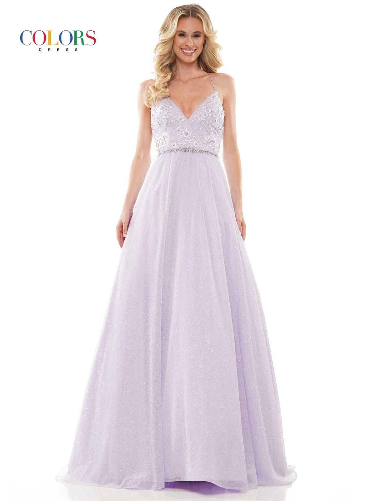 Style PARKER_LILAC10_E4406 Colors Size 10 Sequined Purple Ball Gown on Queenly