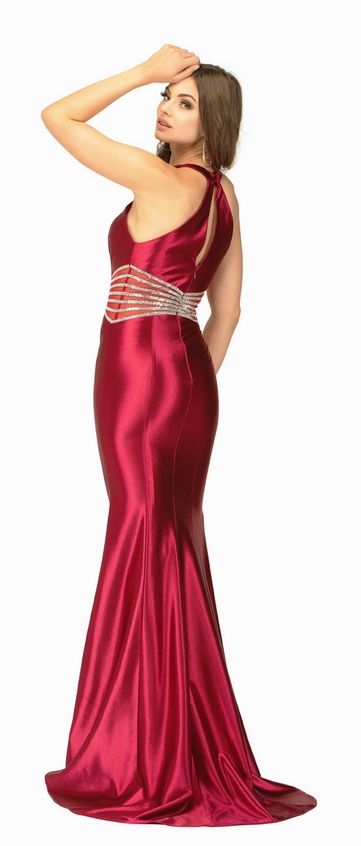 Style HAYLIE Abby Paris Size 12 Prom High Neck Satin Purple Floor Length Maxi on Queenly