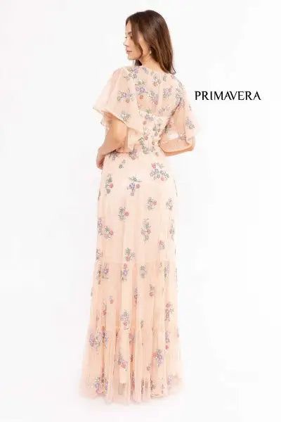 Style AMOS_LIGHTBLUE16_C7B86 Primavera Plus Size 16 Prom Floral Blue Floor Length Maxi on Queenly