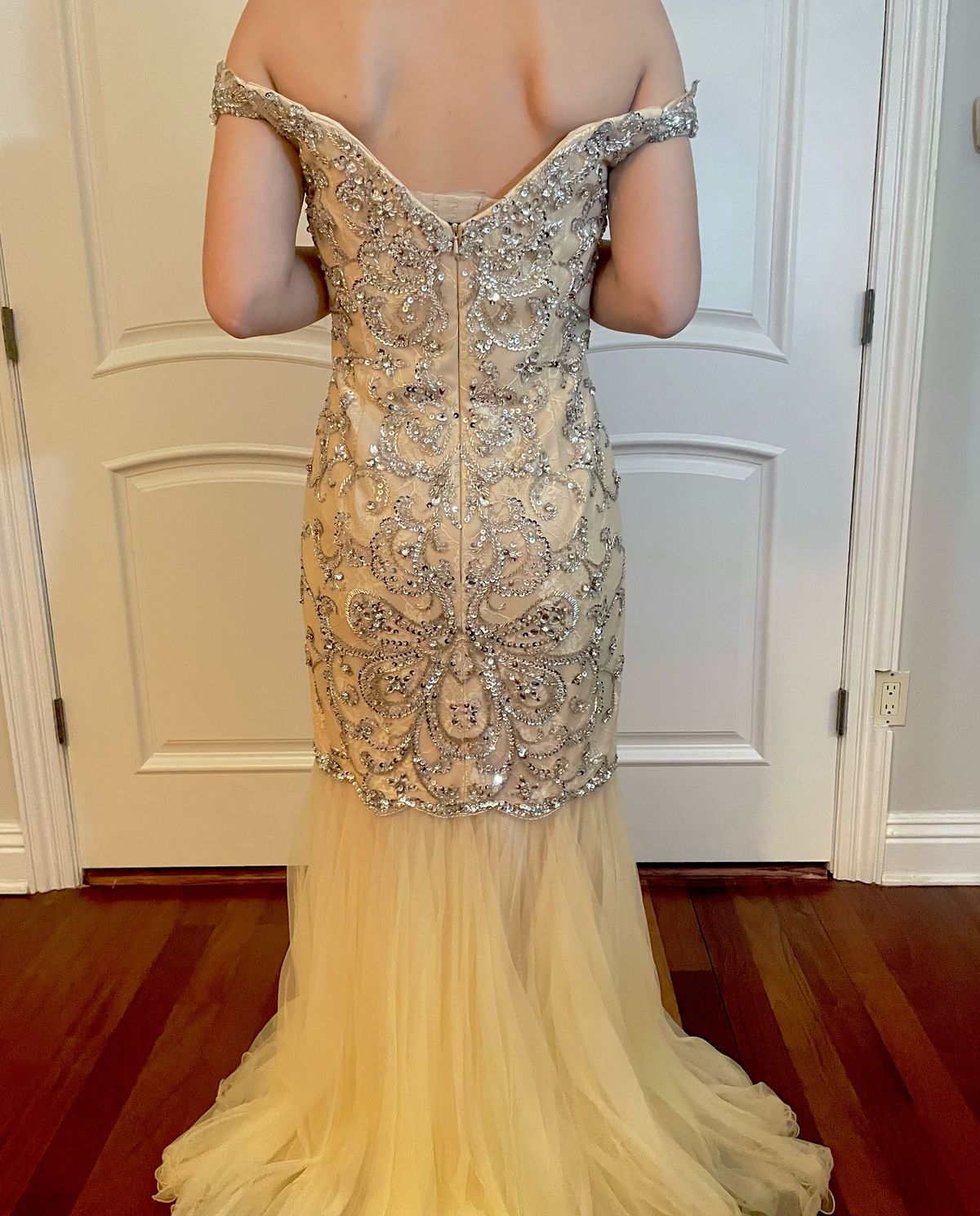 Mac Duggal Size 6 Prom Nude Mermaid Dress on Queenly
