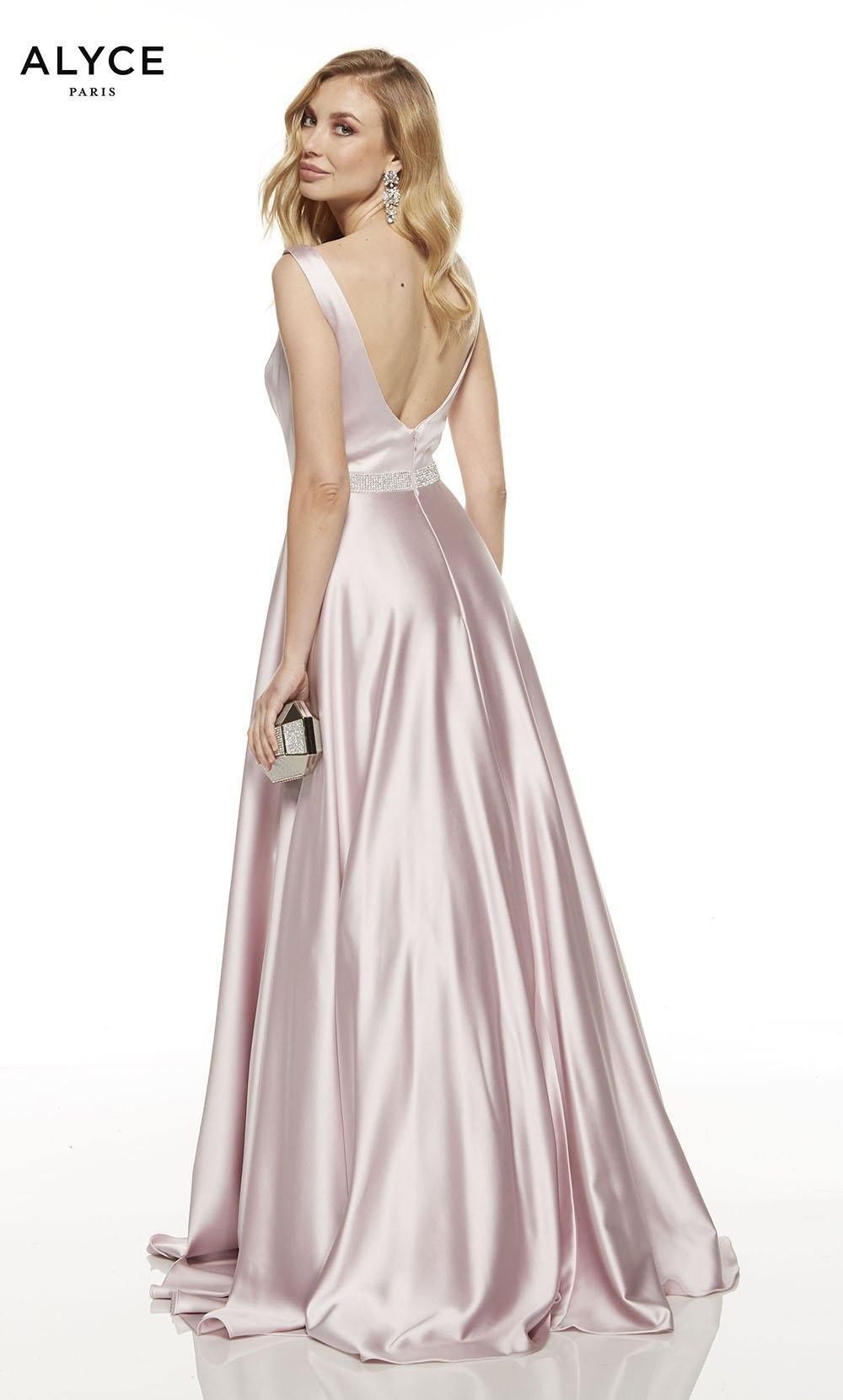 Style RHIANNA The Secret Dress Plus Size 20 Bridesmaid High Neck Satin Light Pink Ball Gown on Queenly