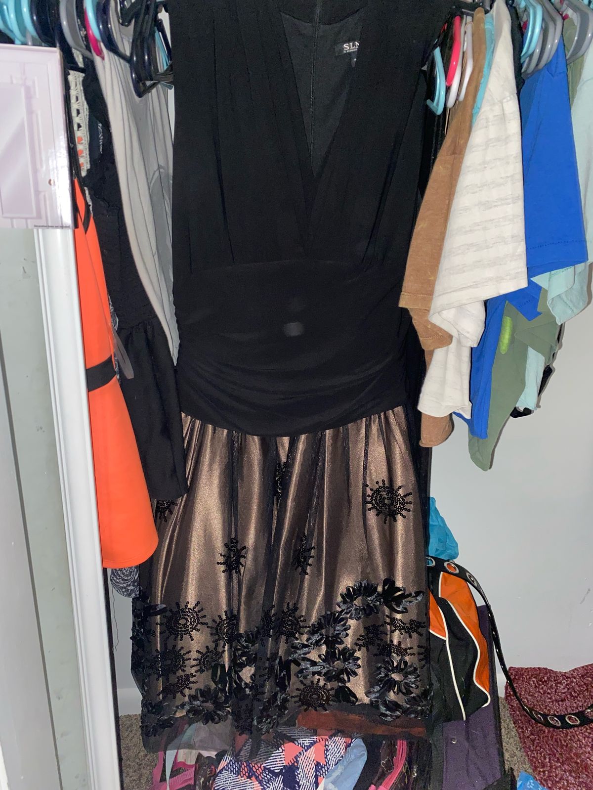 Size 14 Wedding Guest Black Cocktail Dress on Queenly