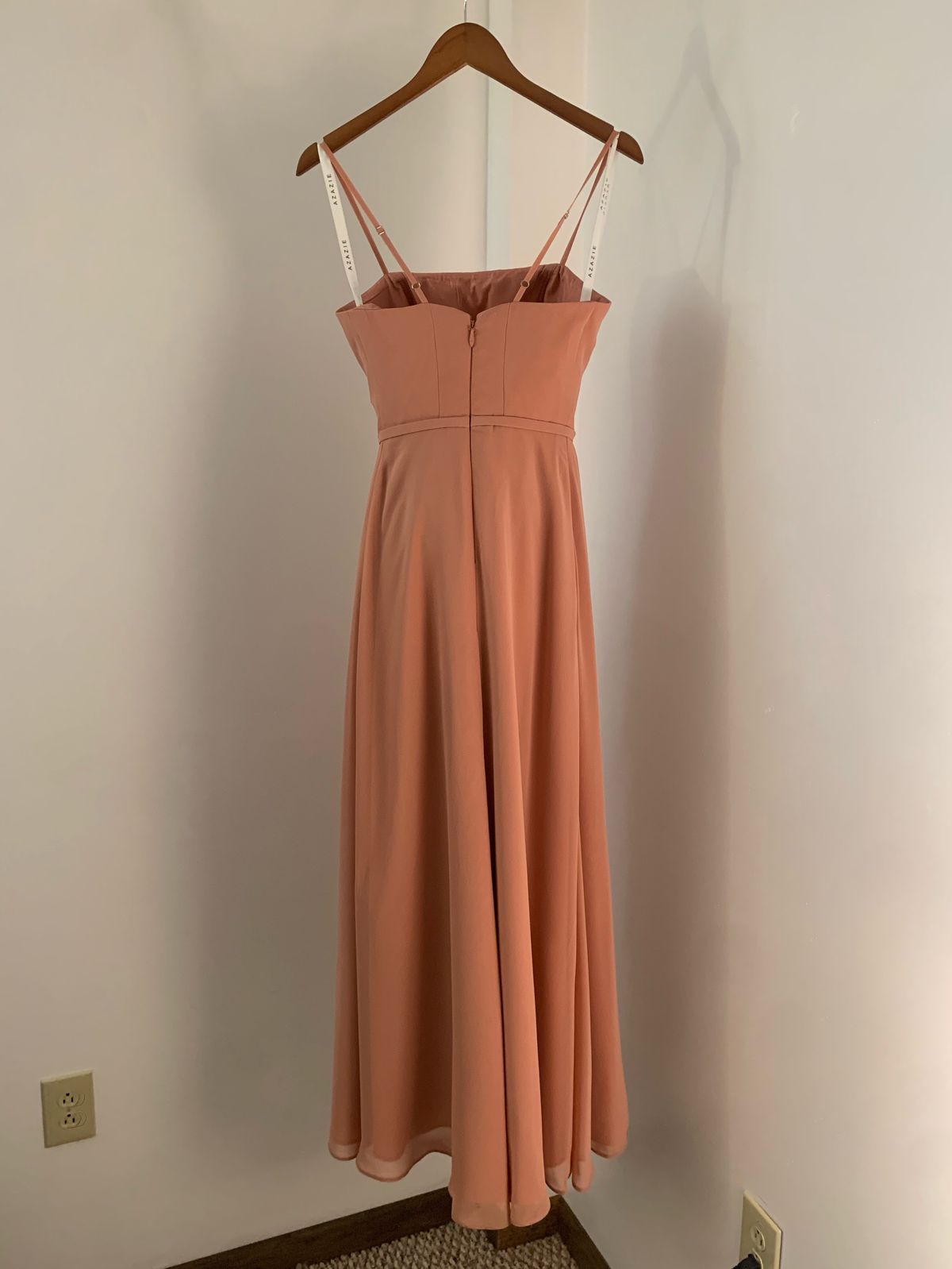 Azazie Size S Bridesmaid Coral A-line Dress on Queenly