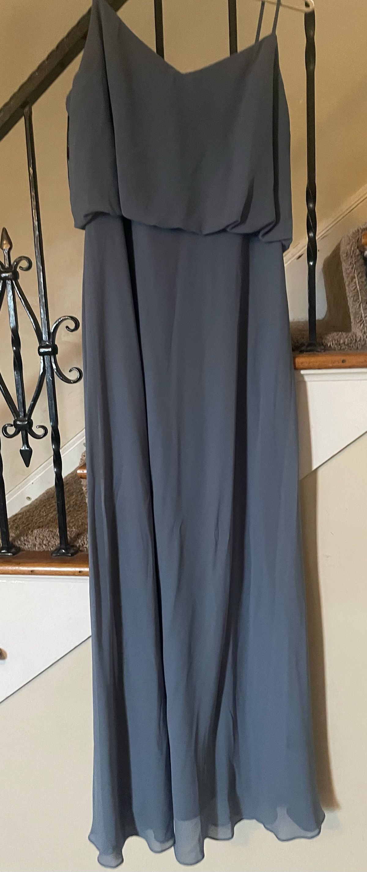 Plus Size 16 Bridesmaid Light Blue Floor Length Maxi on Queenly