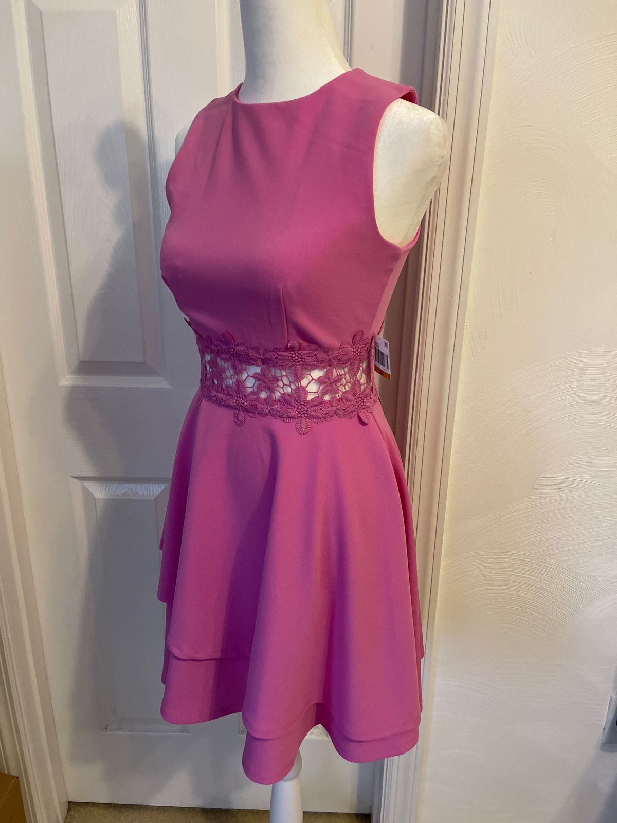 B. Darlin Size 4 Homecoming Sheer Pink Cocktail Dress on Queenly