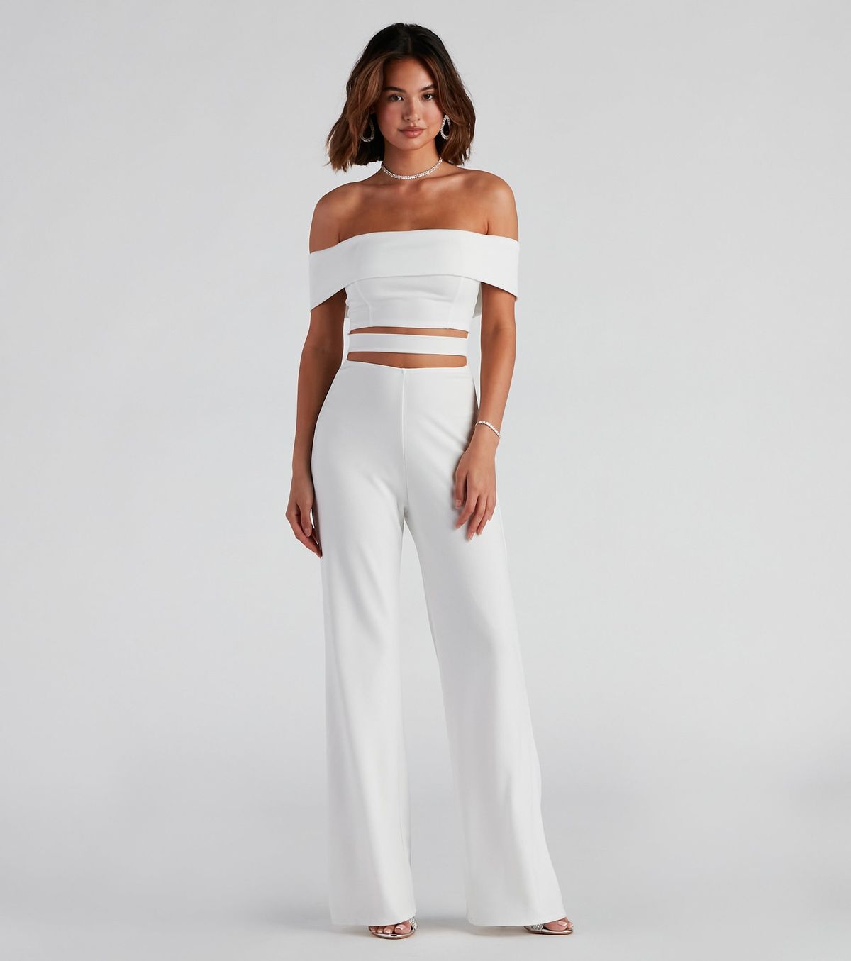Style 06502-0603 Windsor Size S White Formal Jumpsuit on Queenly