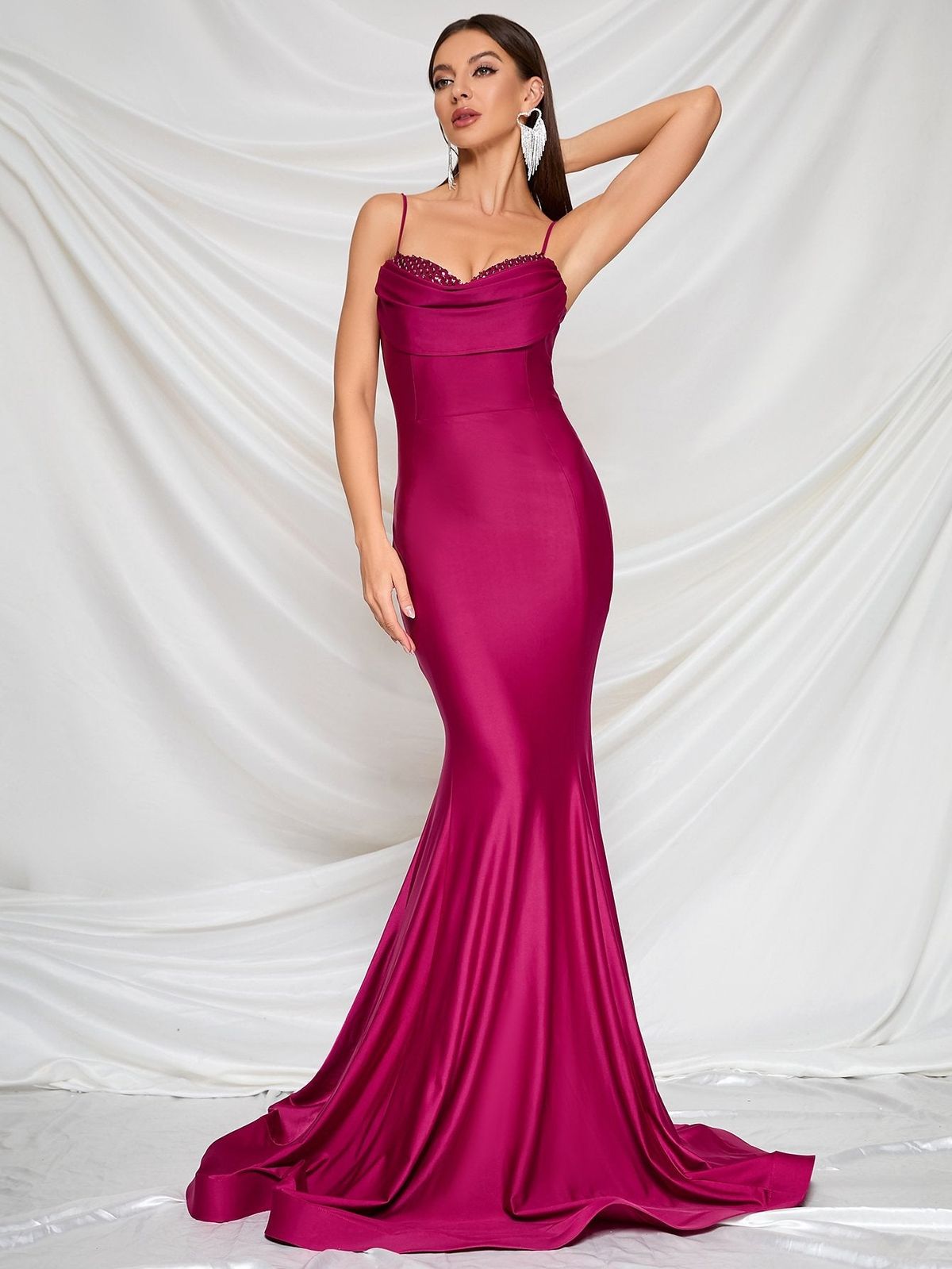 Style FSWD0349 Faeriesty Size M Prom Burgundy Red Mermaid Dress on Queenly