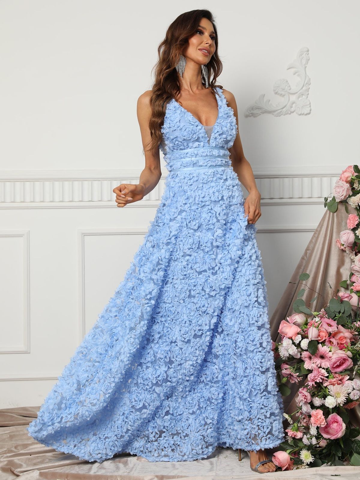Style FSWD0842 Faeriesty Size S Blue Floor Length Maxi on Queenly