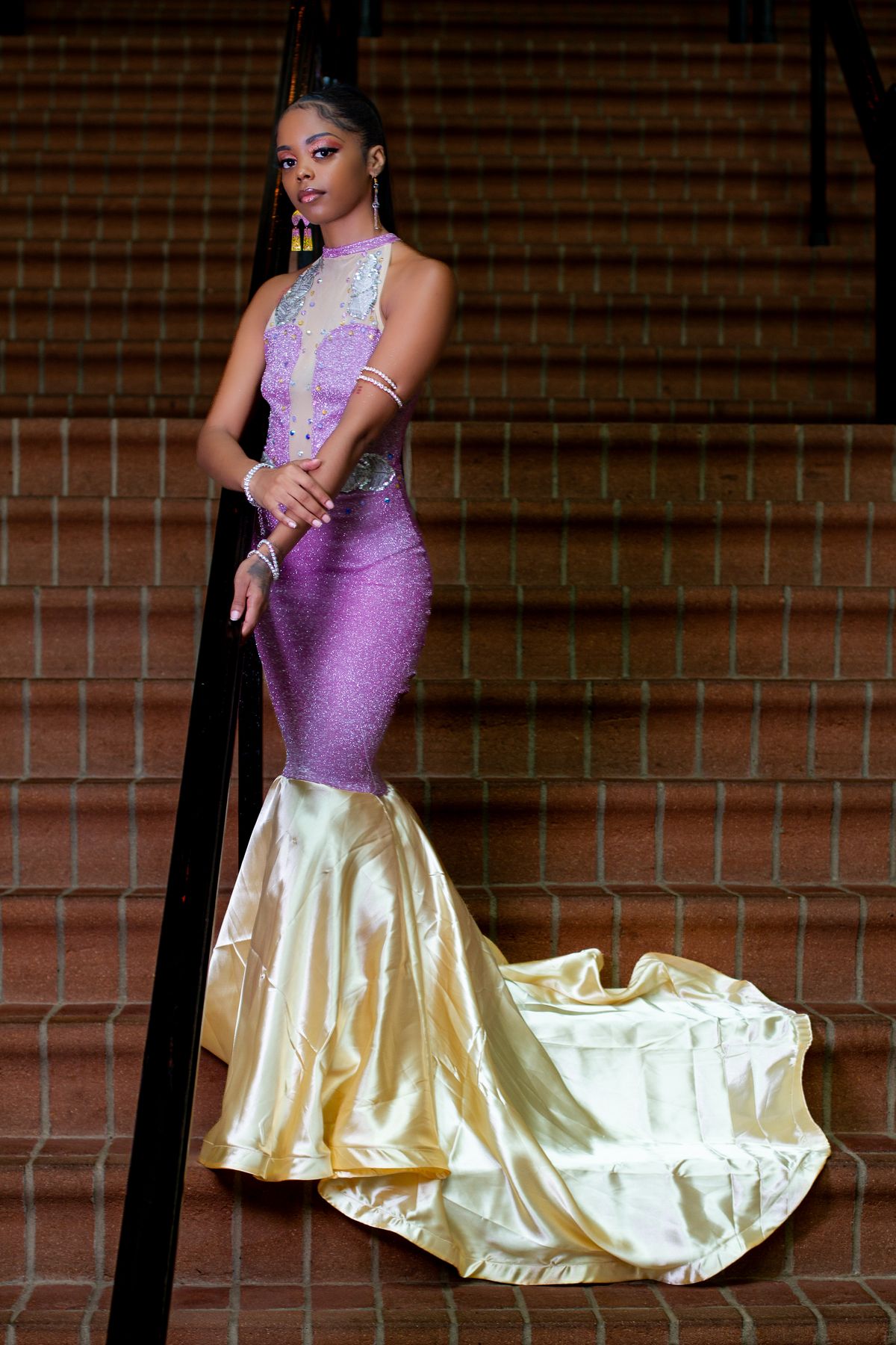 Size 0 Satin Purple Mermaid Dress on Queenly