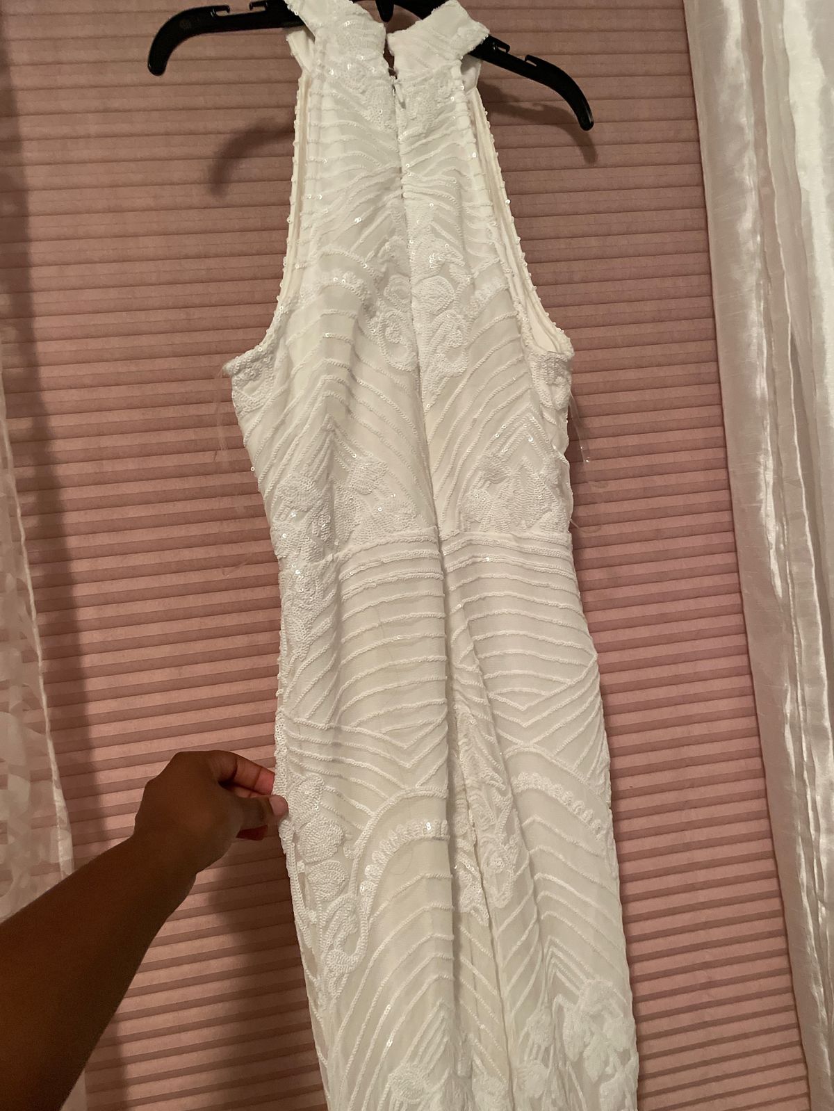 Size 12 Prom White Mermaid Dress on Queenly