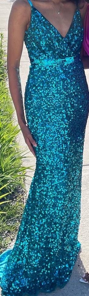 Mac Duggal Size 0 Prom Blue A-line Dress on Queenly