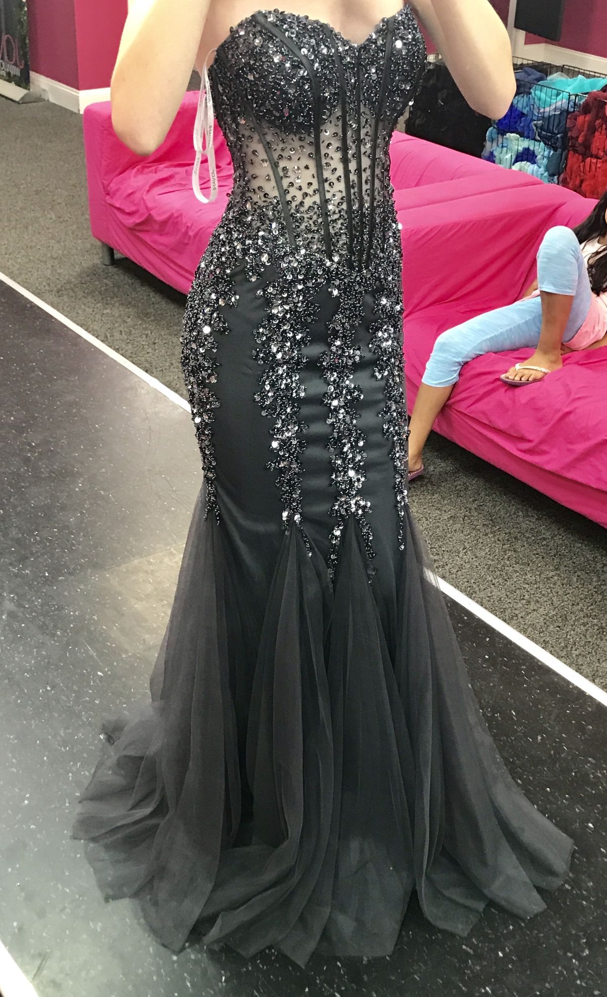 Jovani Size 2 Prom Gray Mermaid Dress on Queenly