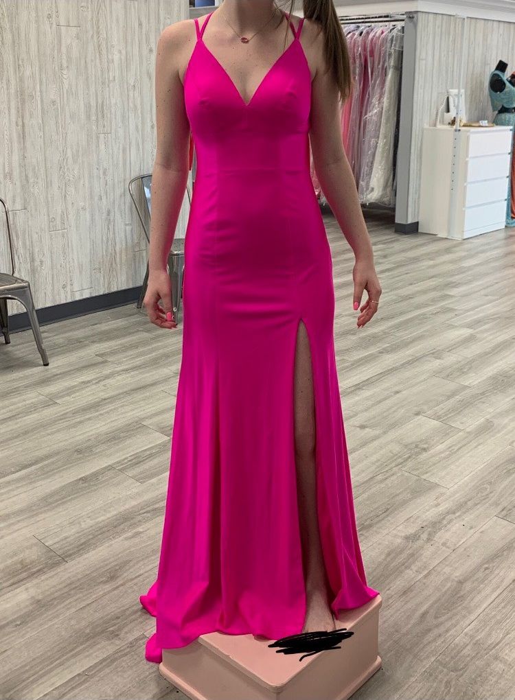 Size 2 Prom Pink Side Slit Dress on Queenly