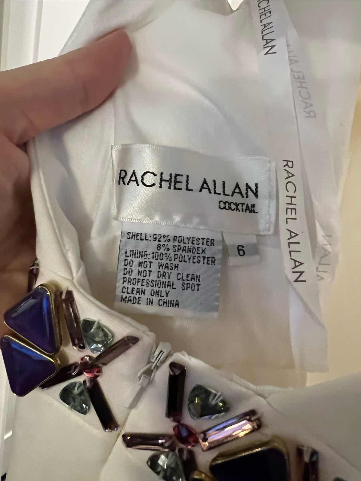Rachel Allan Size 6 White Cocktail Dress on Queenly