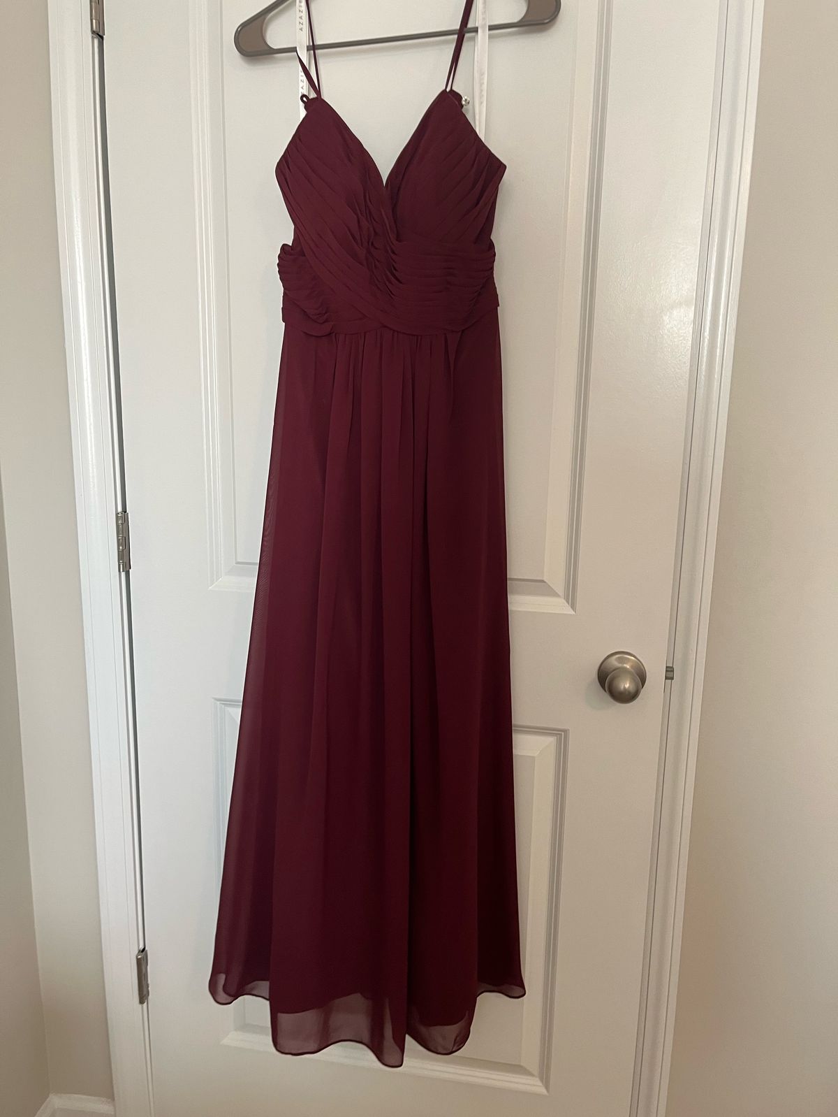 Azazie Size 6 Prom Red A-line Dress on Queenly