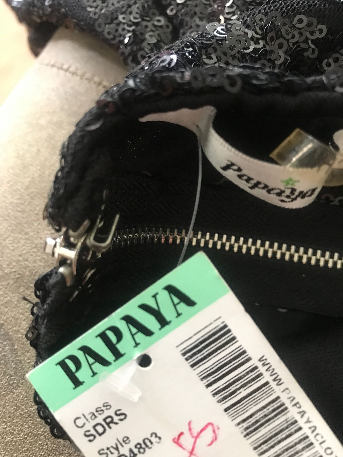 Papaya Size S Black Floor Length Maxi on Queenly