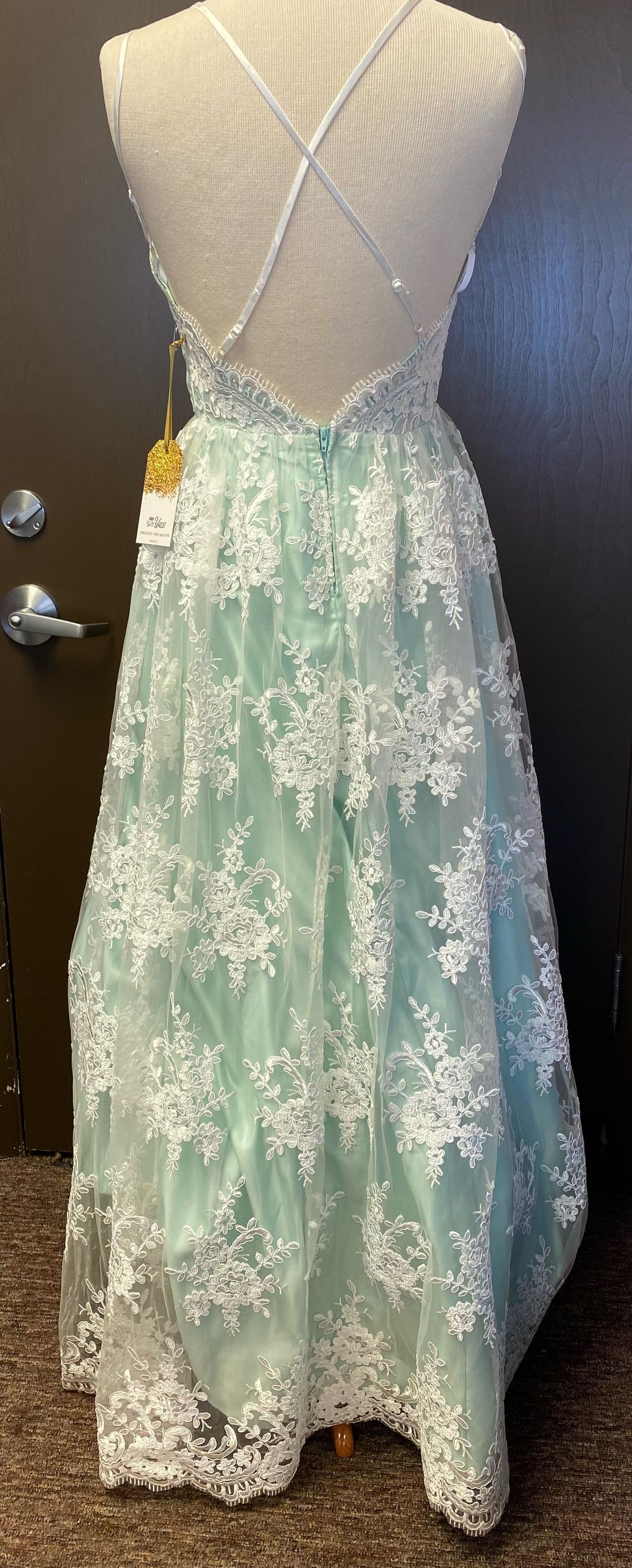 Say Yes To The Dress Prom Size 8 Lace Light Green A-line Dress on Queenly