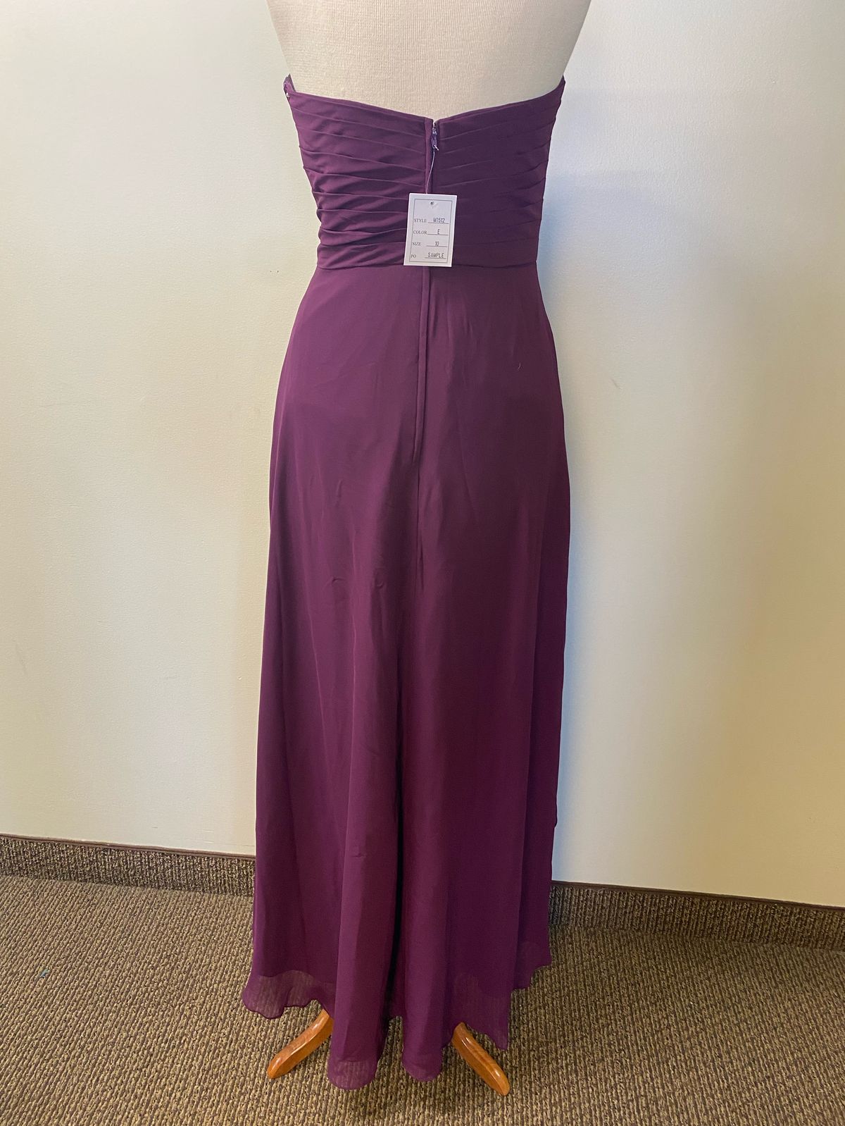 Modern Maids Size 10 Prom Strapless Sequined Purple Floor Length Maxi on Queenly