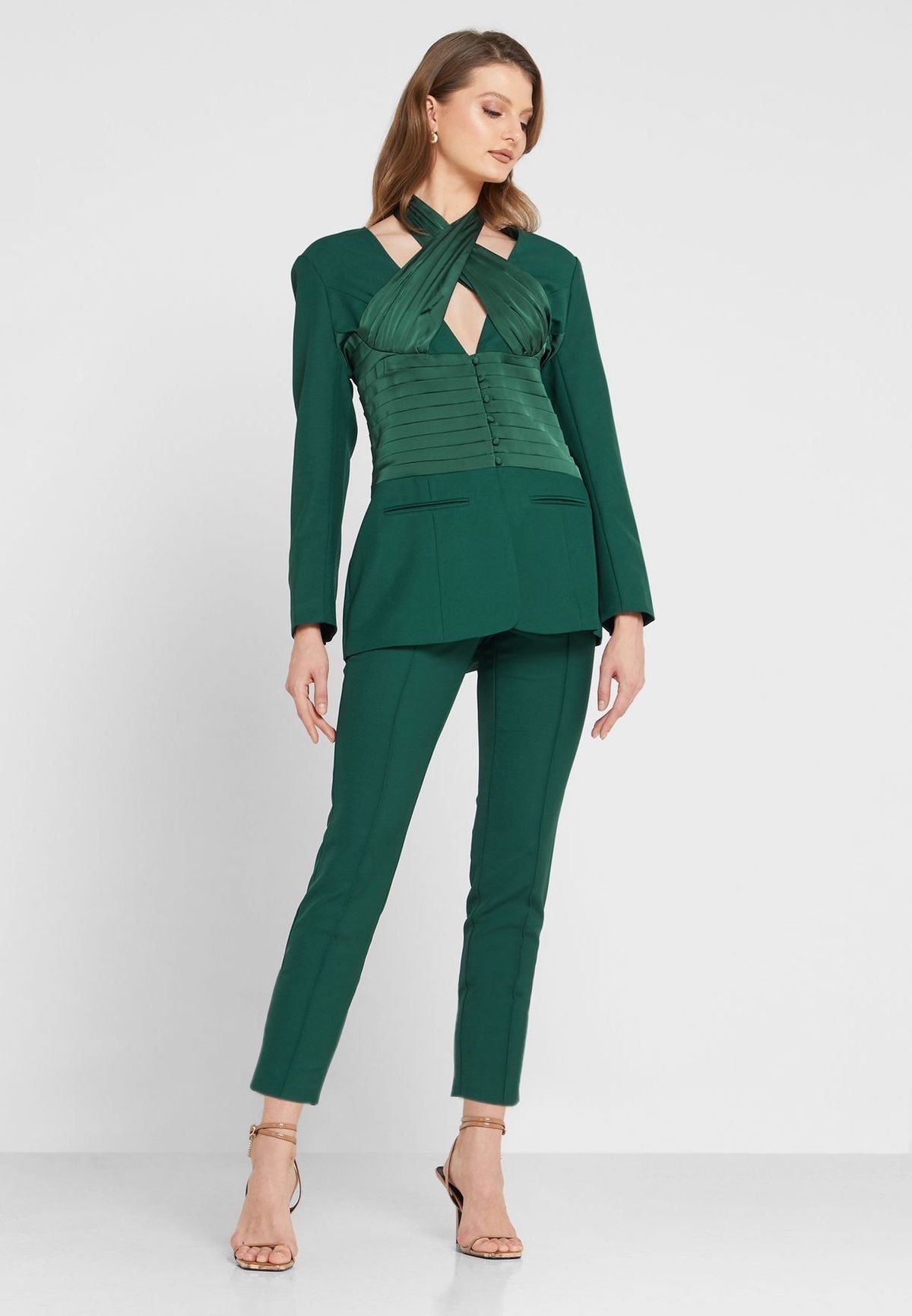 Size 2 Green Formal Jumpsuit on Queenly