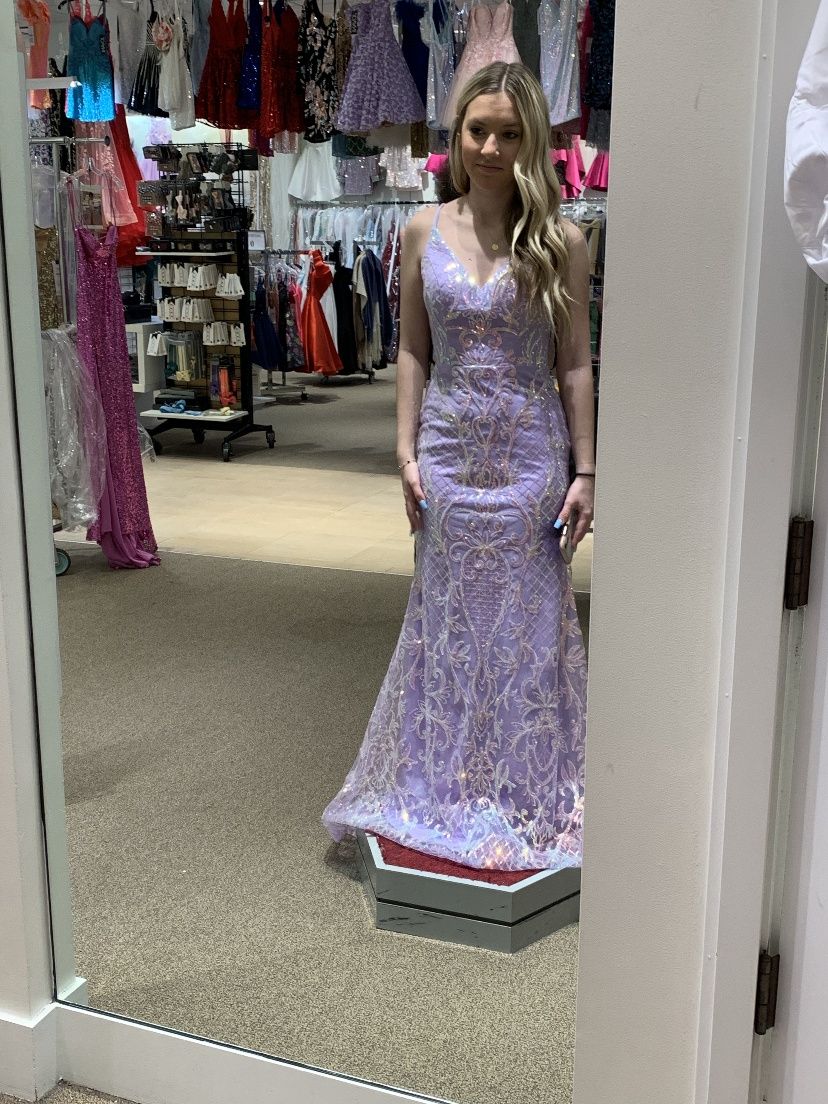 Alyce Paris Size 00 Prom Purple Mermaid Dress on Queenly