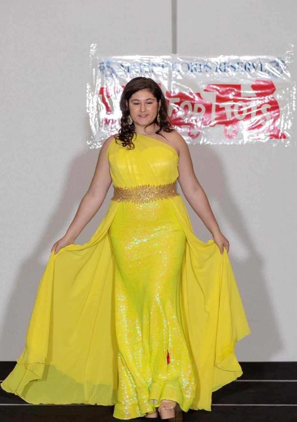Size 14 Yellow Floor Length Maxi on Queenly